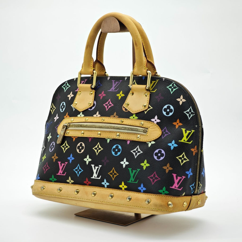 Louis Vuitton Monogram Multicolor Alma Handbag Noir M92646