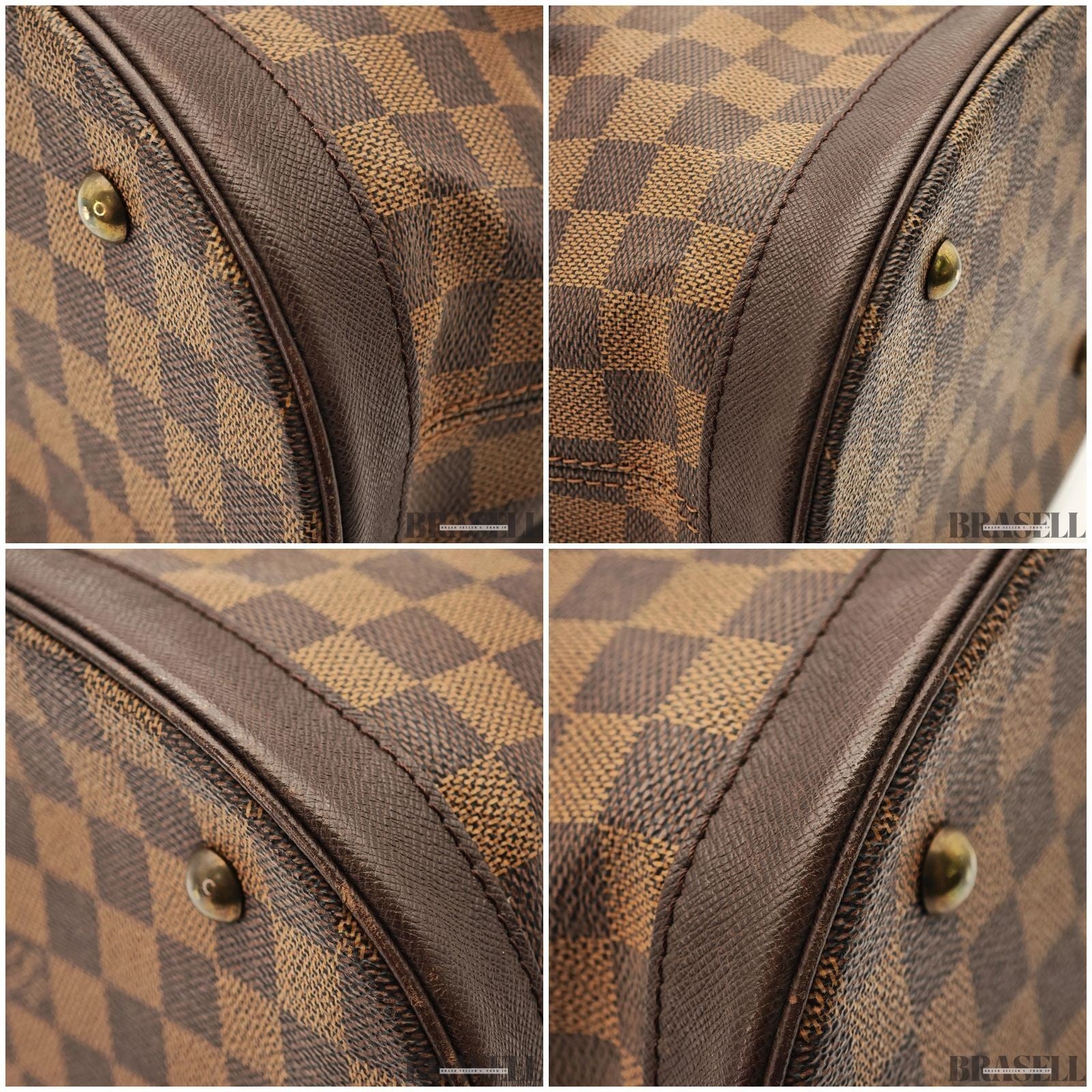 Louis Vuitton Mare N42240 Tote Bag With Pouch Bucket Bag Brown Gold Hardware