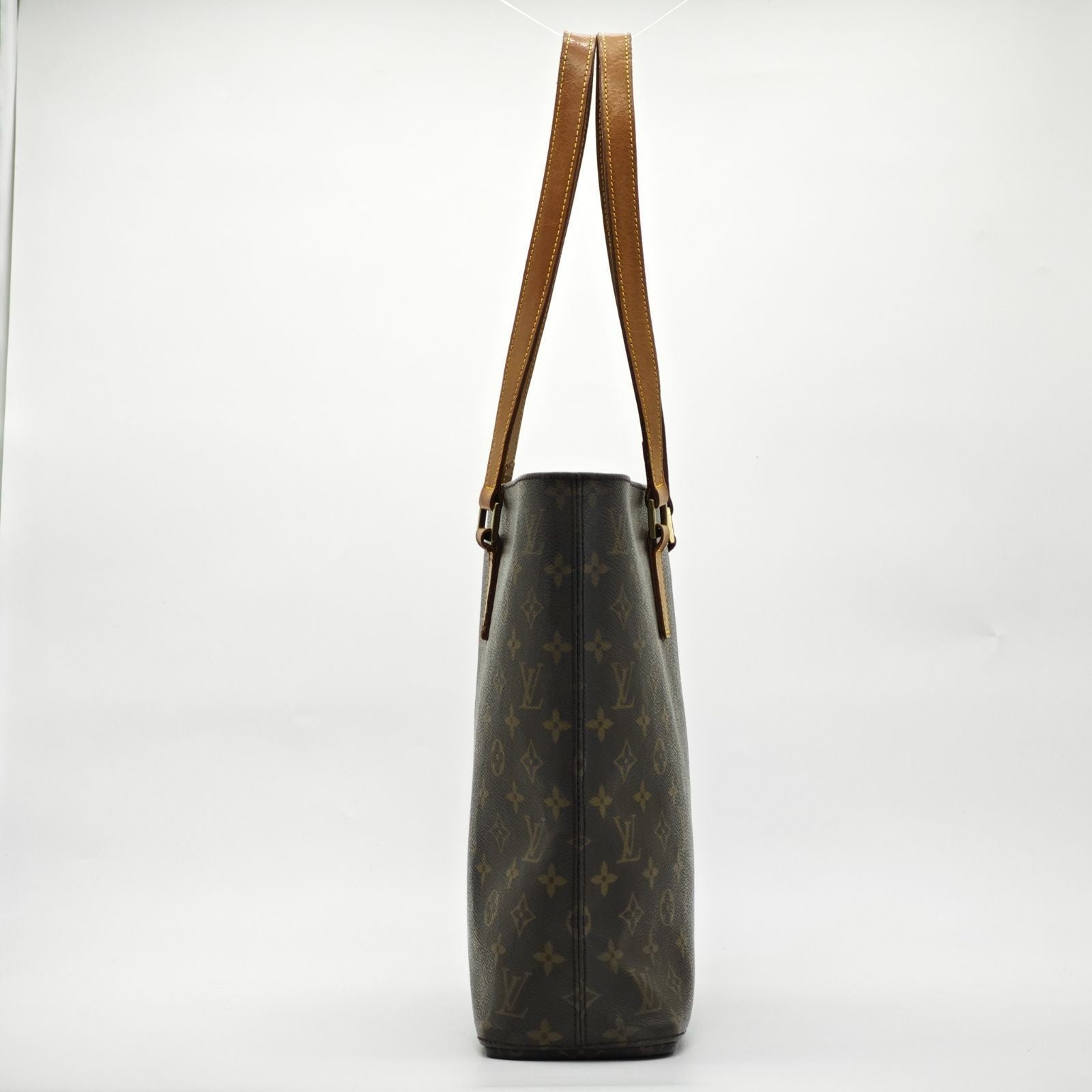 LOUIS VUITTON Luco M51155 Monogram Large Tote Shoulder Bag Brown Leather Women’s