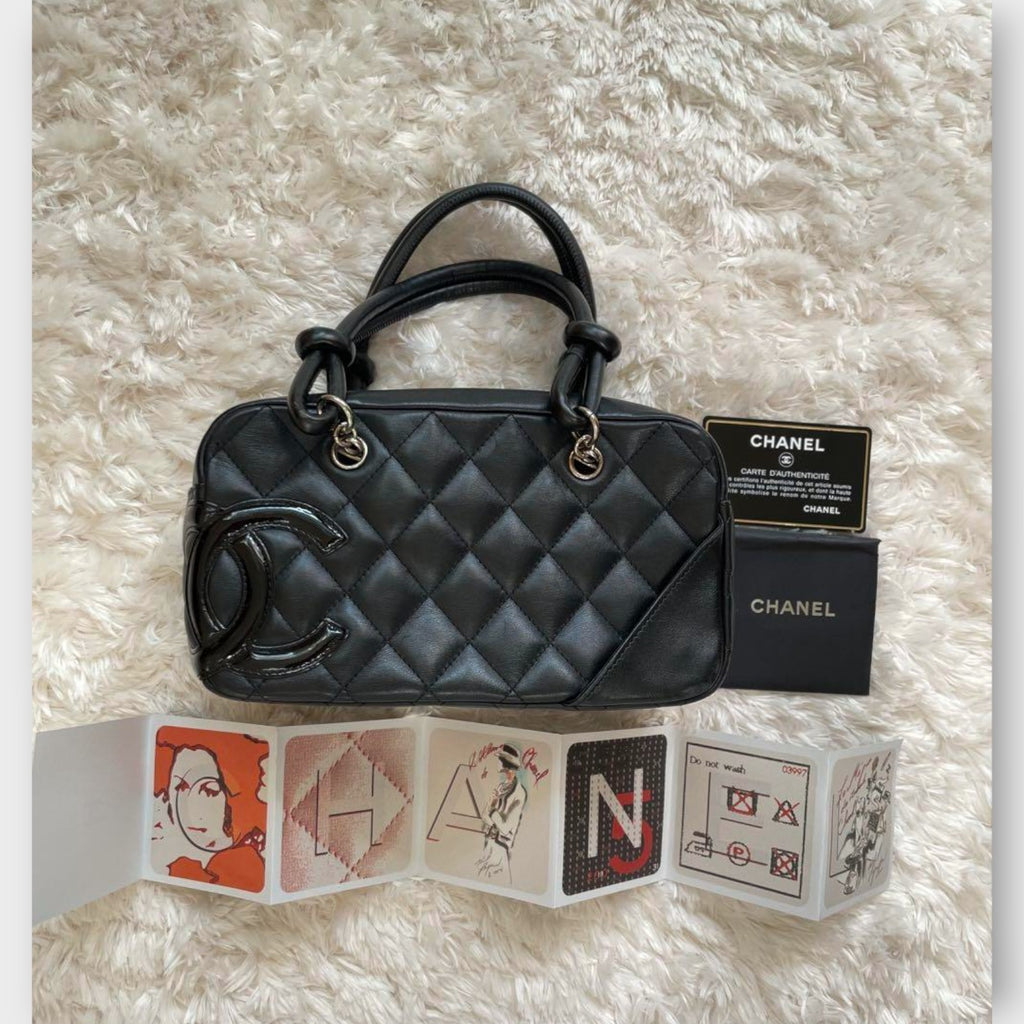 CHANEL Cambon Mini Bowling Bag No. 10 Black