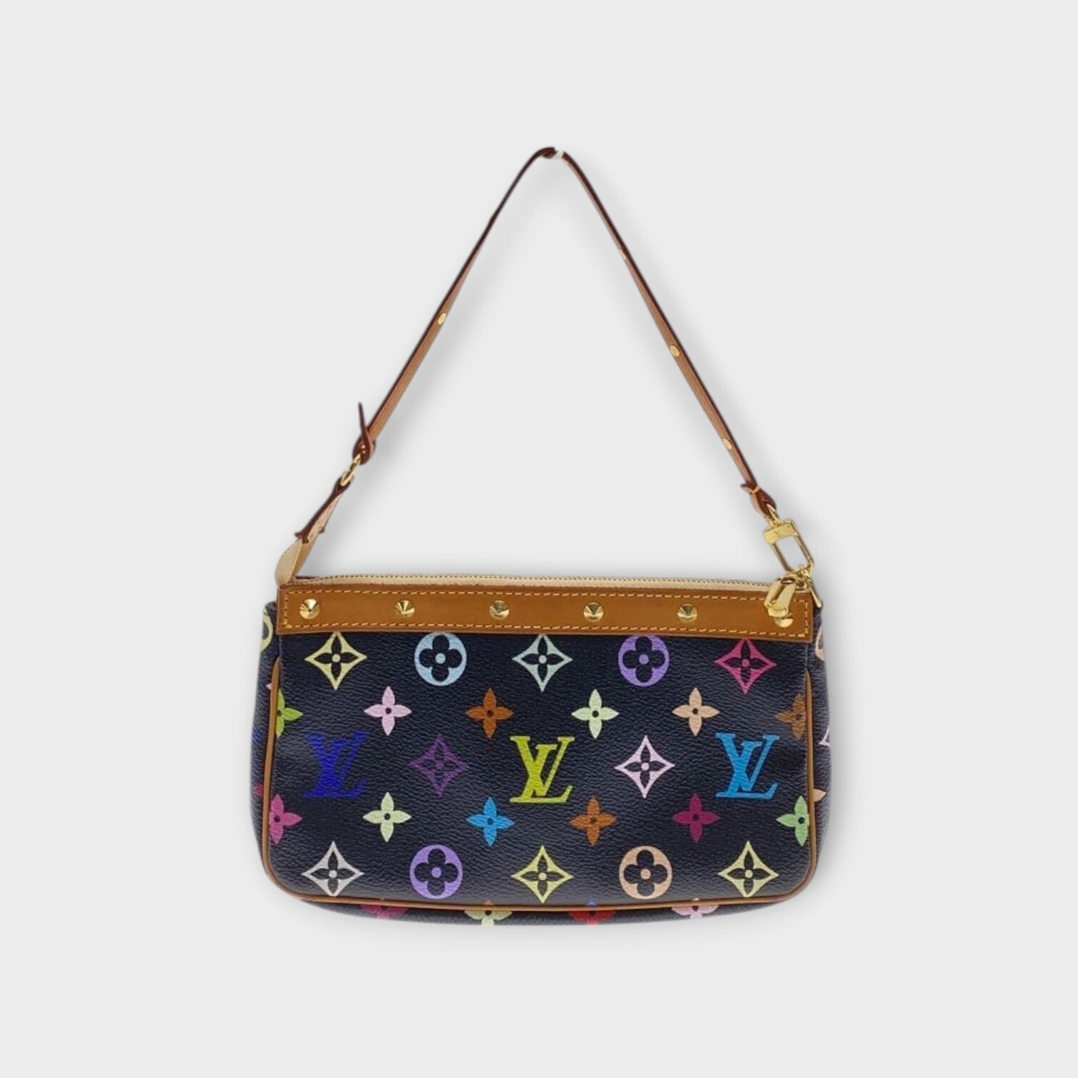 LOUIS VUITTON Monogram Multicolor Pochette Accessoire Accessory Pouch Handbag