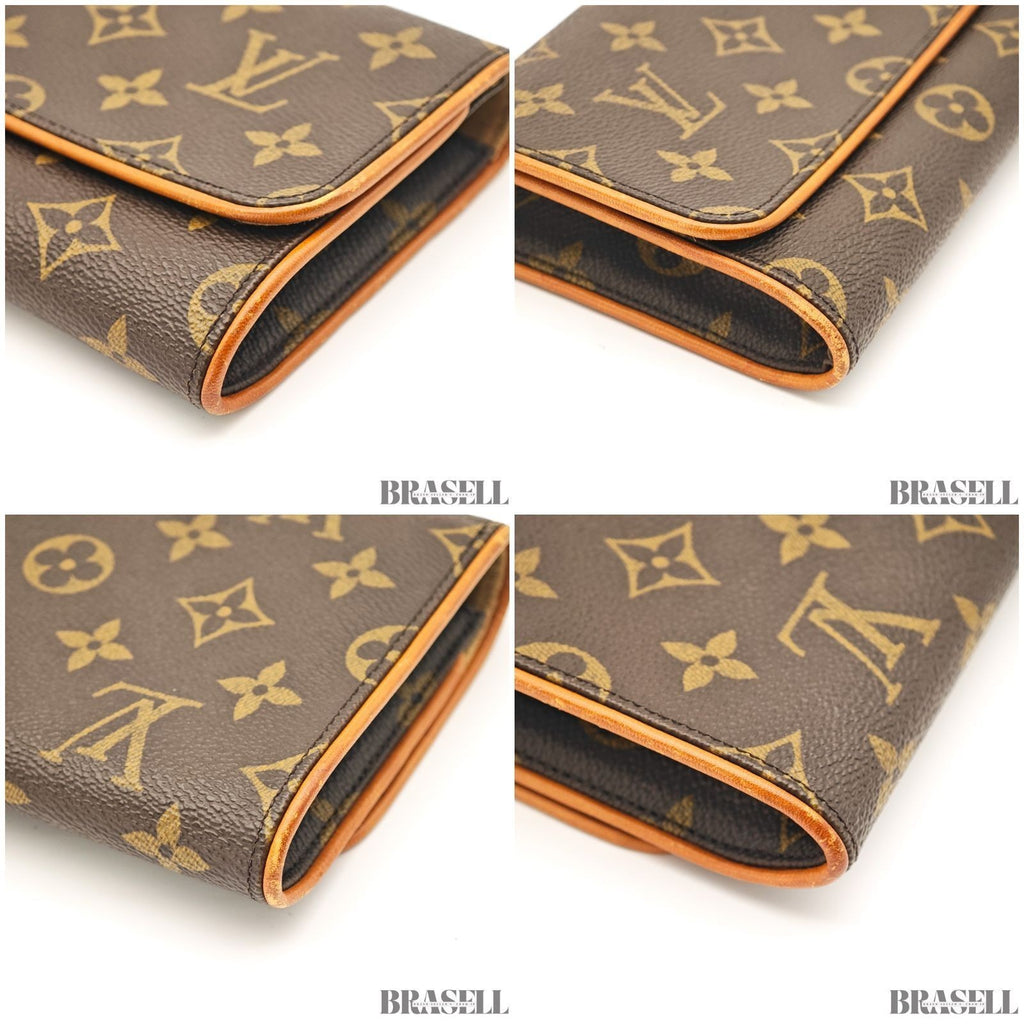 Louis Vuitton Pochette Twin GM M51852 Handbag Shoulder Bag 2Way Brown