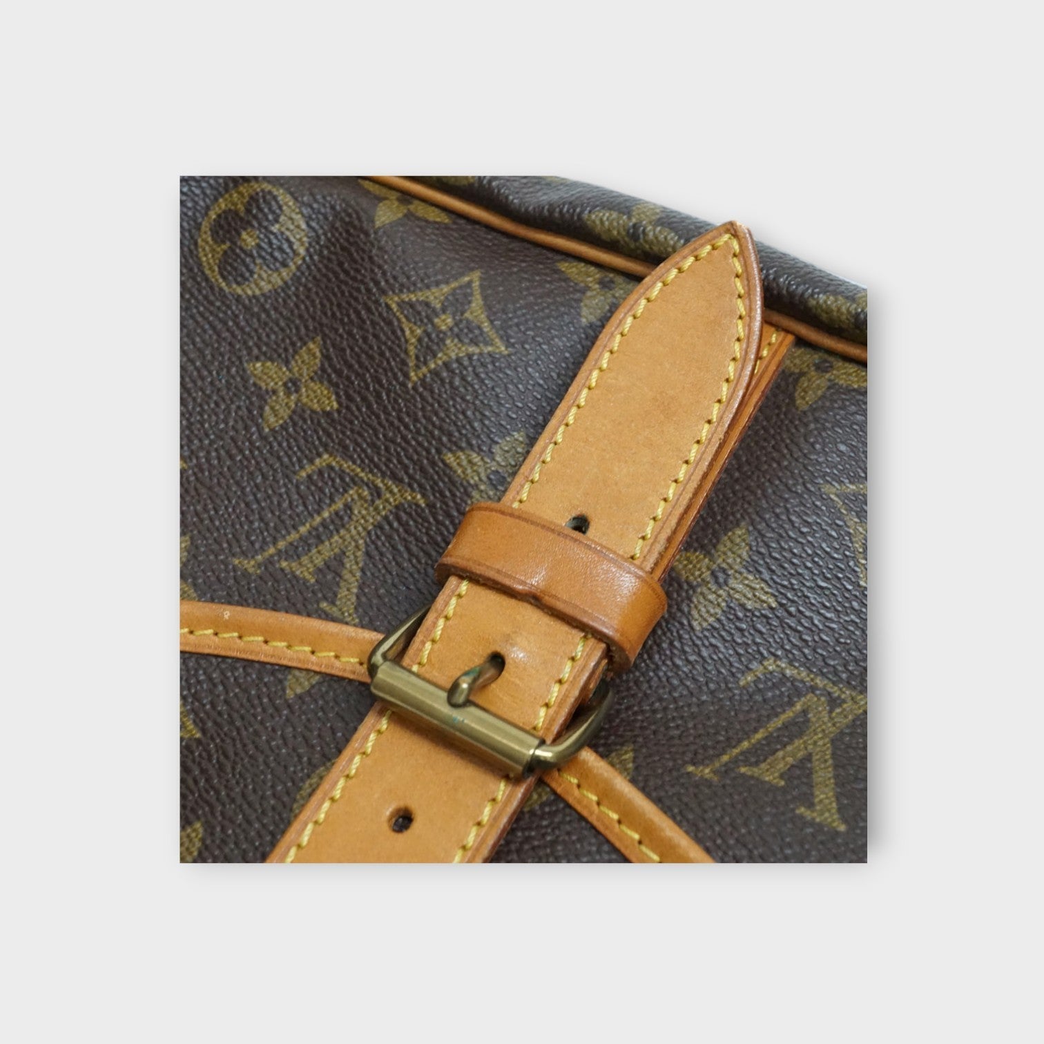 Louis Vuitton M42254 Saumur 35 Shoulder Bag Crossbody Brown 【B】