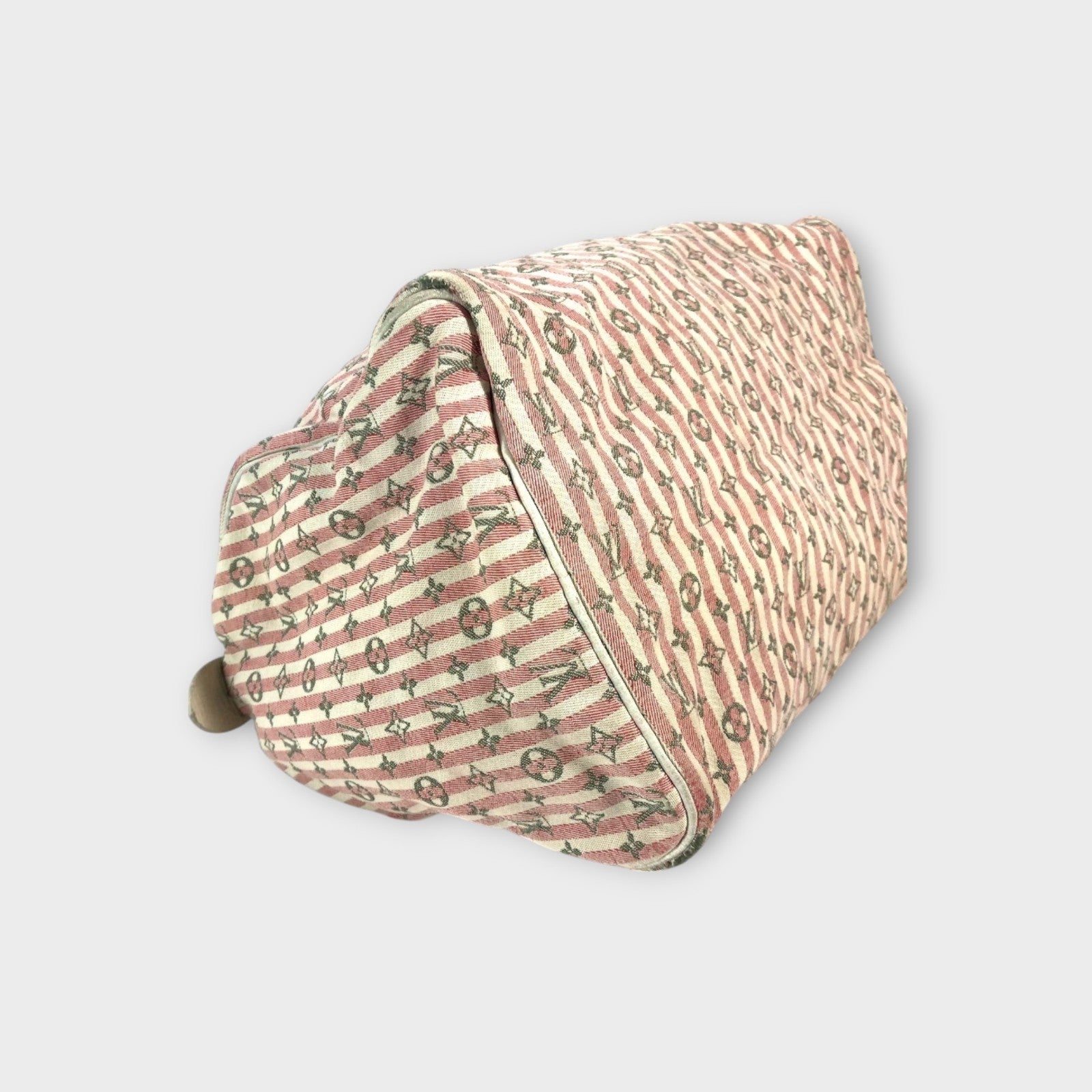 Louis Vuitton Monogram Mini Lin Croisette Speedy 30 Handbag Pink White M95501【B】