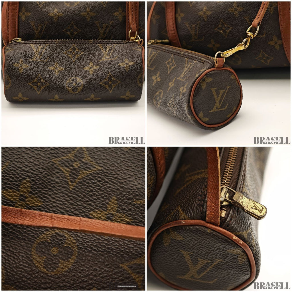 LOUIS VUITTON Papillon 30 M51365 Mini Boston Bag Monogram Brown Pouch
