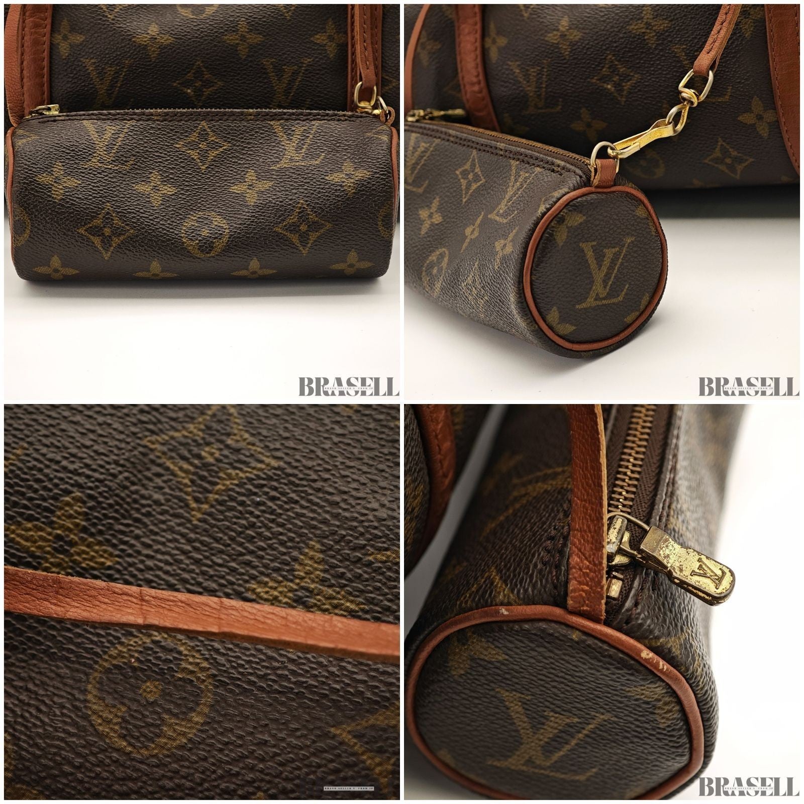 LOUIS VUITTON Papillon 30 M51365 Mini Boston Bag Monogram Brown Pouch