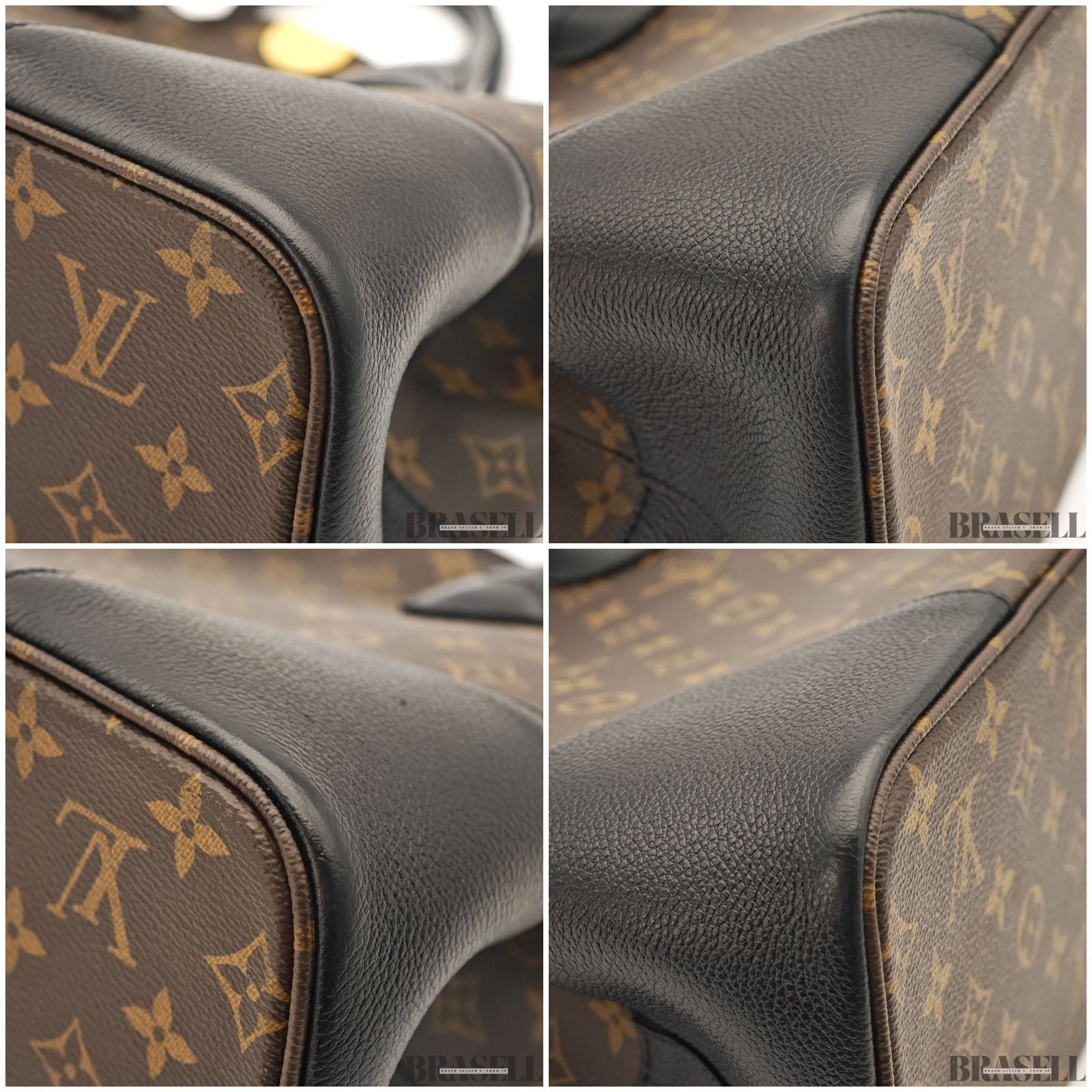 Louis Vuitton Flandrin M41595 2Way Handbag Shoulder Bag Trapezoid Brown Black