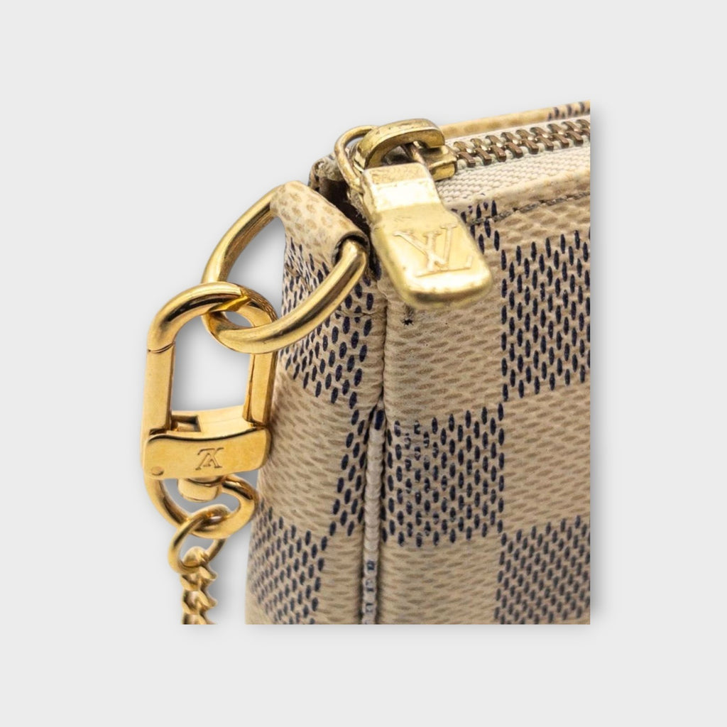 Louis Vuitton Mini Accessoires Handbag Pouch Damier Azur