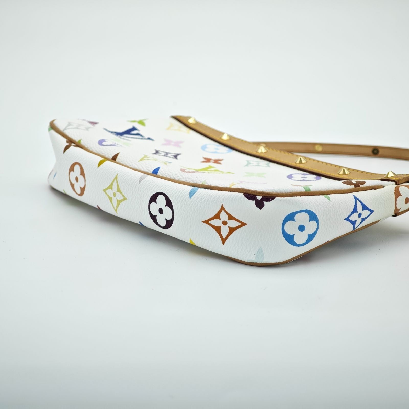 LOUIS VUITTON Multicolore M92649 Compact Small Handbag White