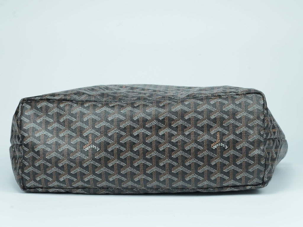 GOYARD Saint Louis PM Tote Bag Canvas Leather Handle Black Women's With Pouch