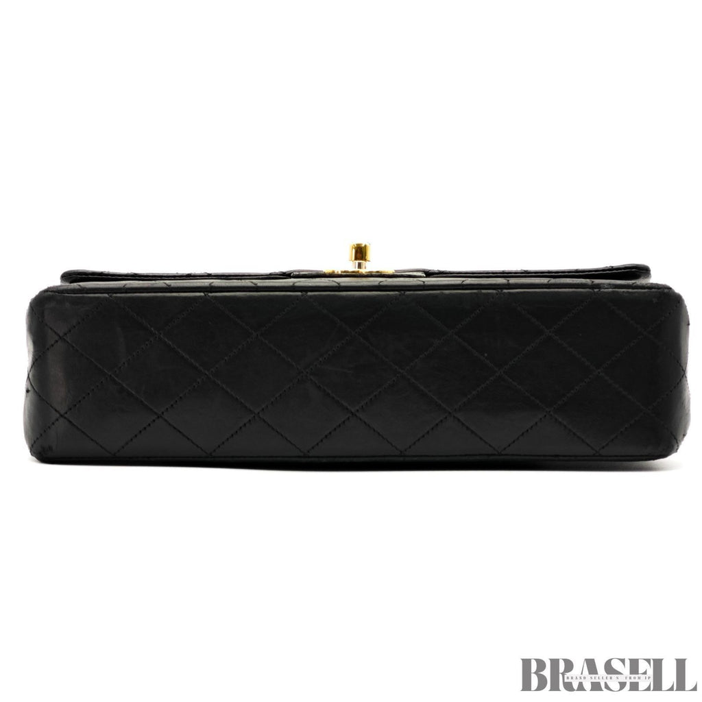CHANEL Matelassé A01112 Black Handbag Black Woman Chain Shoulder Bag Leather
