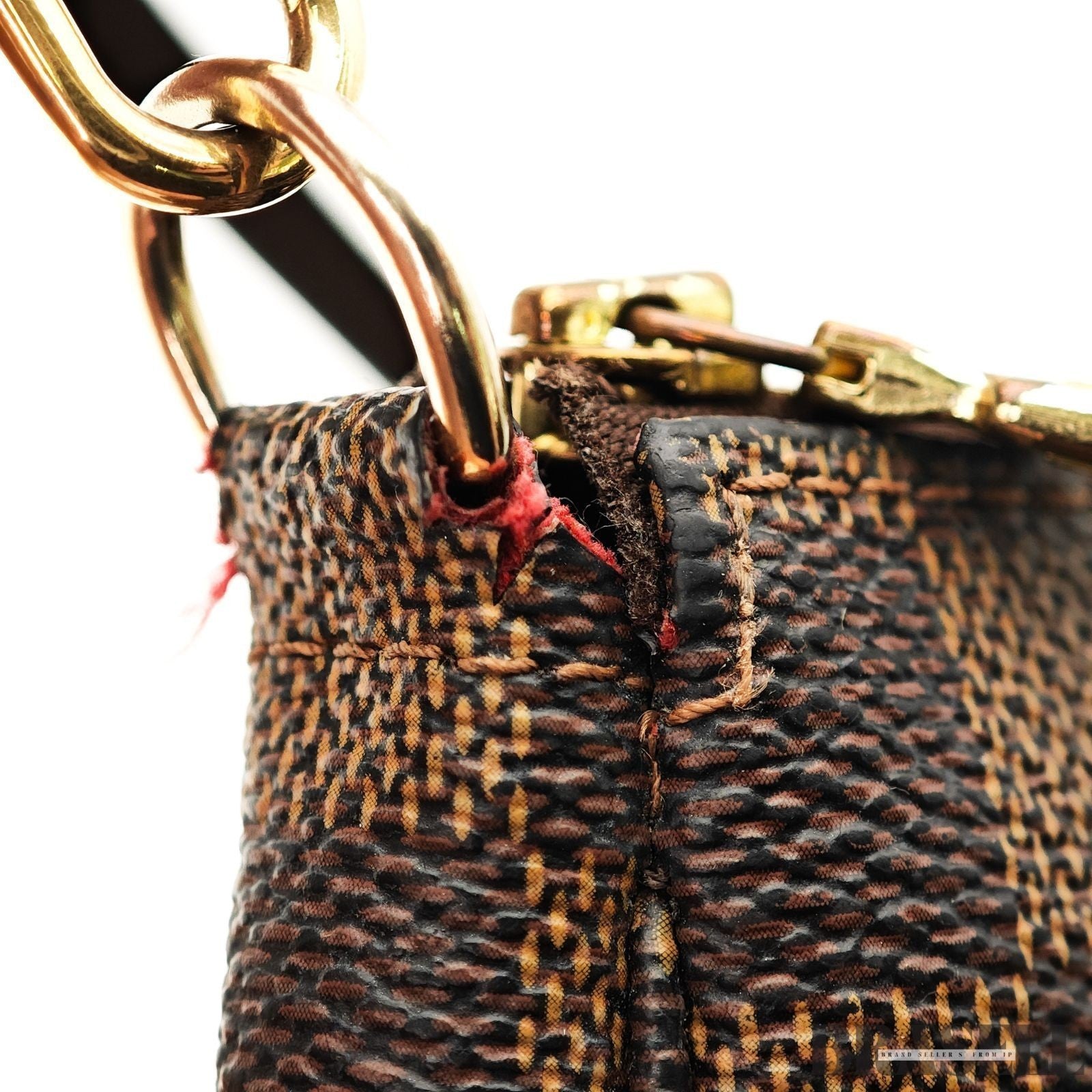 Louis Vuitton Damier Pochette Accessoires N51985 Handbag Monogram Canvas Brown