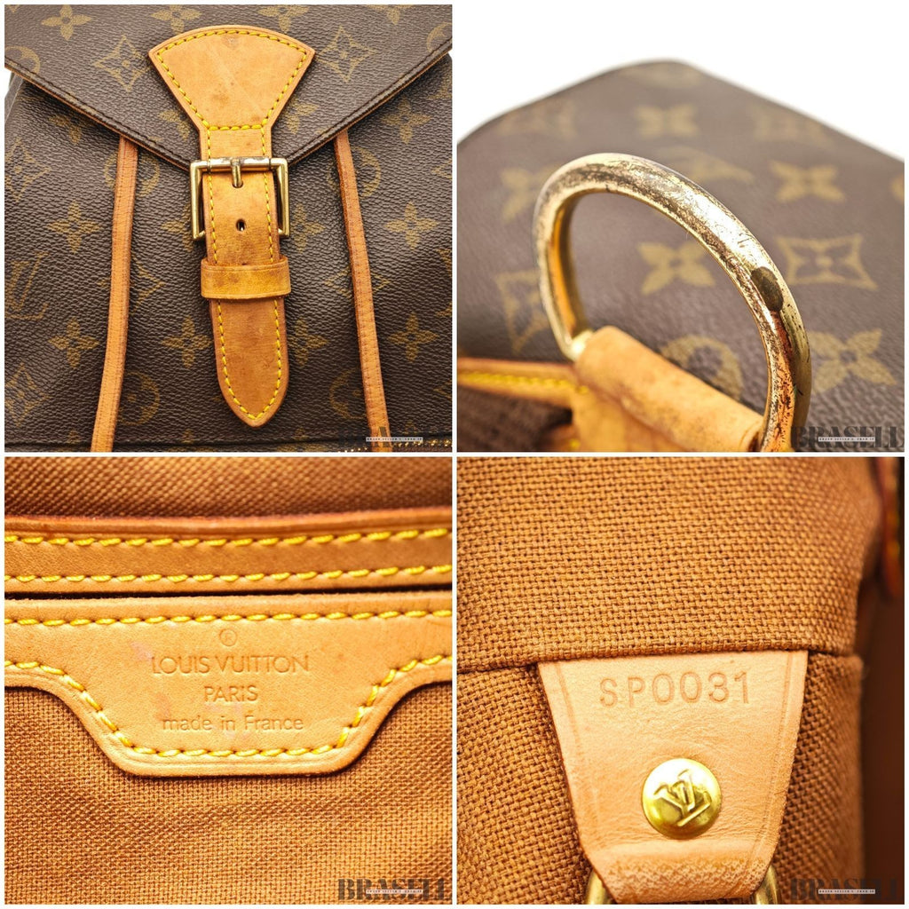LOUIS VUITTON Montsouris M51135 Monogram Backpack Brown Women’s
