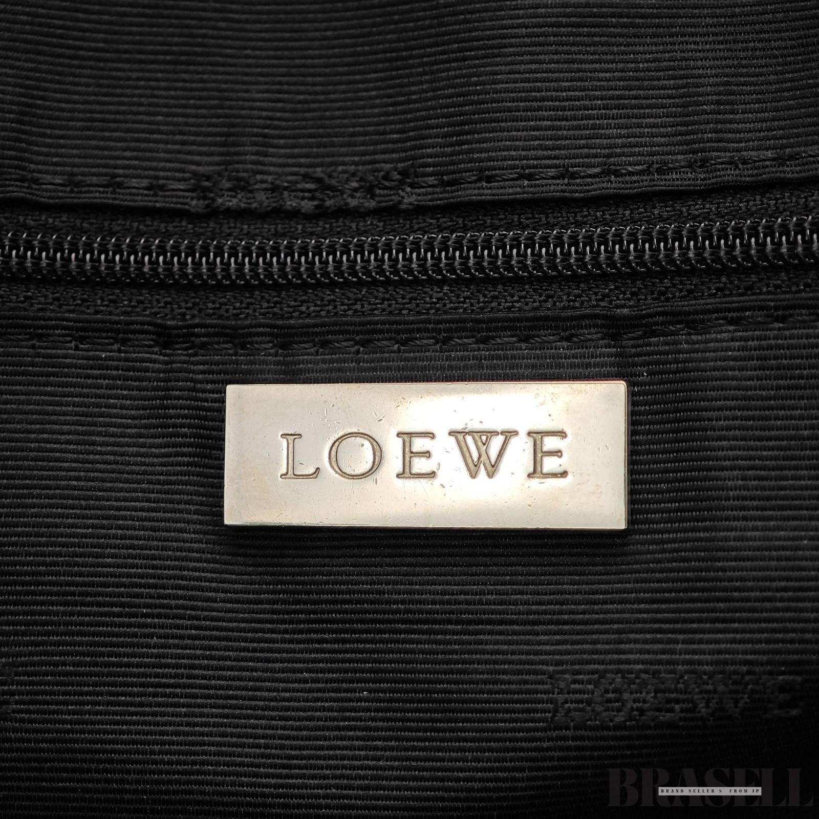 LOEWE Amazona 36 Handbag Horizontal Black with Silver Hardware