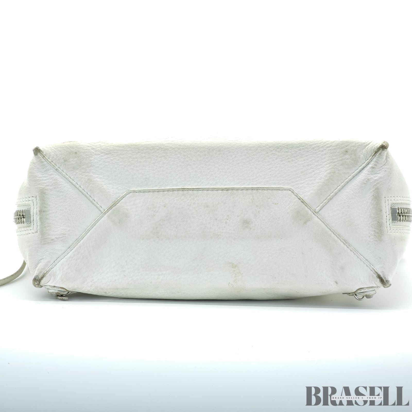 BALENCIAGA 2-Way Handbag Shoulder Bag Paper A4 370926 Ivory Women's