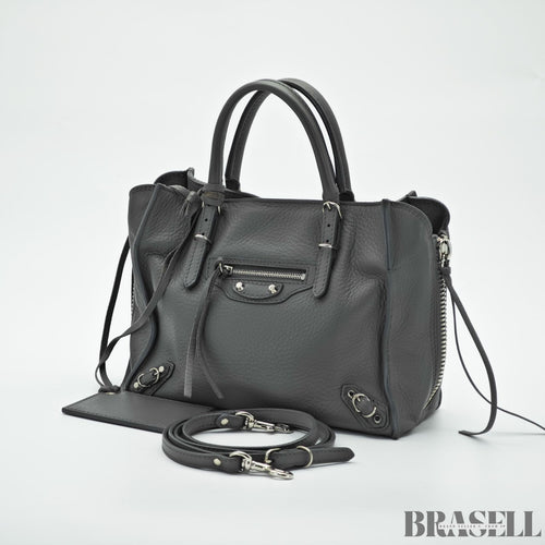 BALENCIAGA 2-Way Handbag Shoulder Bag Paper A4 357333 Gray color