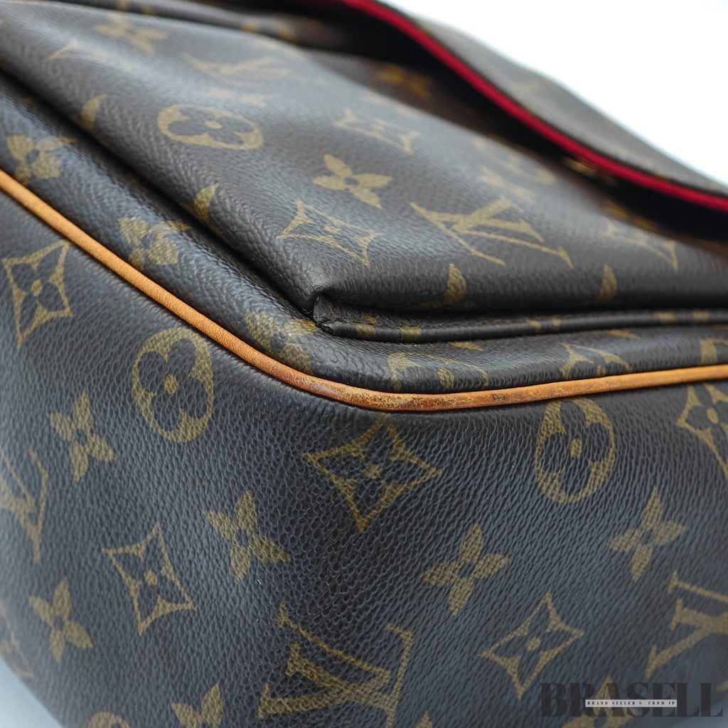 LOUIS VUITTON Viva Cite GM M51163 Shoulder Bag Monogram Canvas Maroon Brown