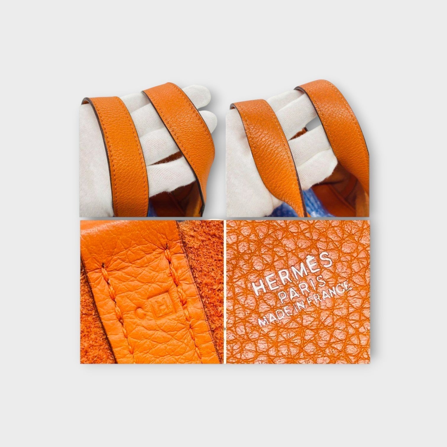 Hermès Picotin PM H Stamp Handbag Orange Leather Taurillon Clémence 【A】