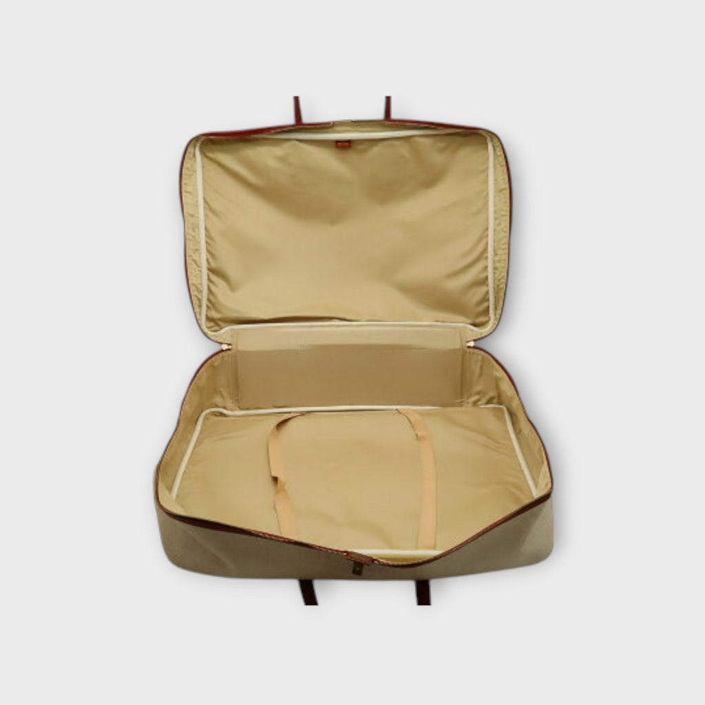 Hermès Victoria 60 Boston Bag Toile H Natural Red【A】