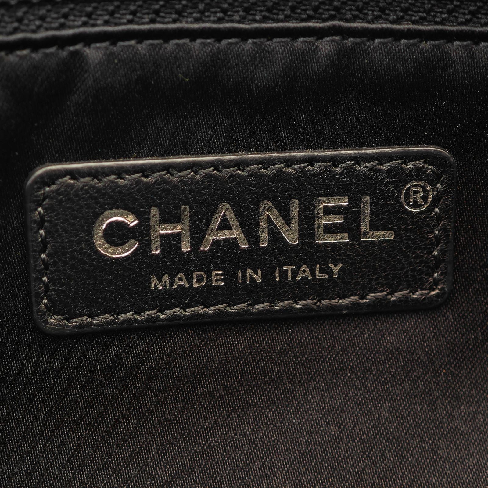 CHANEL Tweed Nylon Chain Shoulder Matelassé Handbag Black Women’s