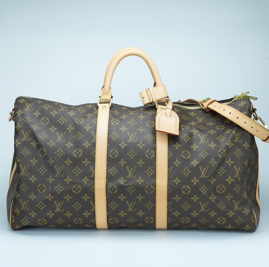 LOUIS VUITTON Keepall 55 M41416 Boston Bag Travel Bag Brown Large Capacity