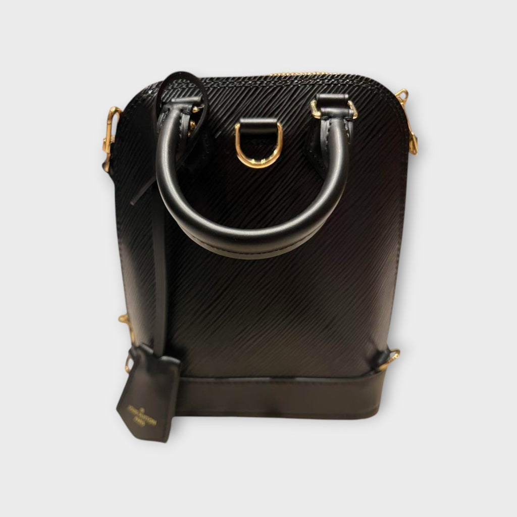 Louis Vuitton Alma Backpack Handbag Leather Black M25103