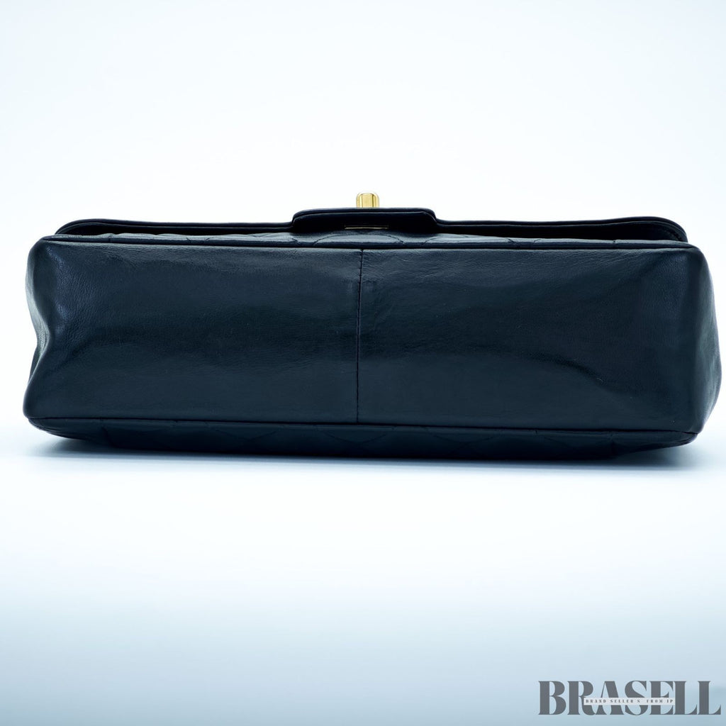 Chanel Lambskin Matelassé 25 S-Flap Shoulder Bag Small Black Ladies w/Dust Bag