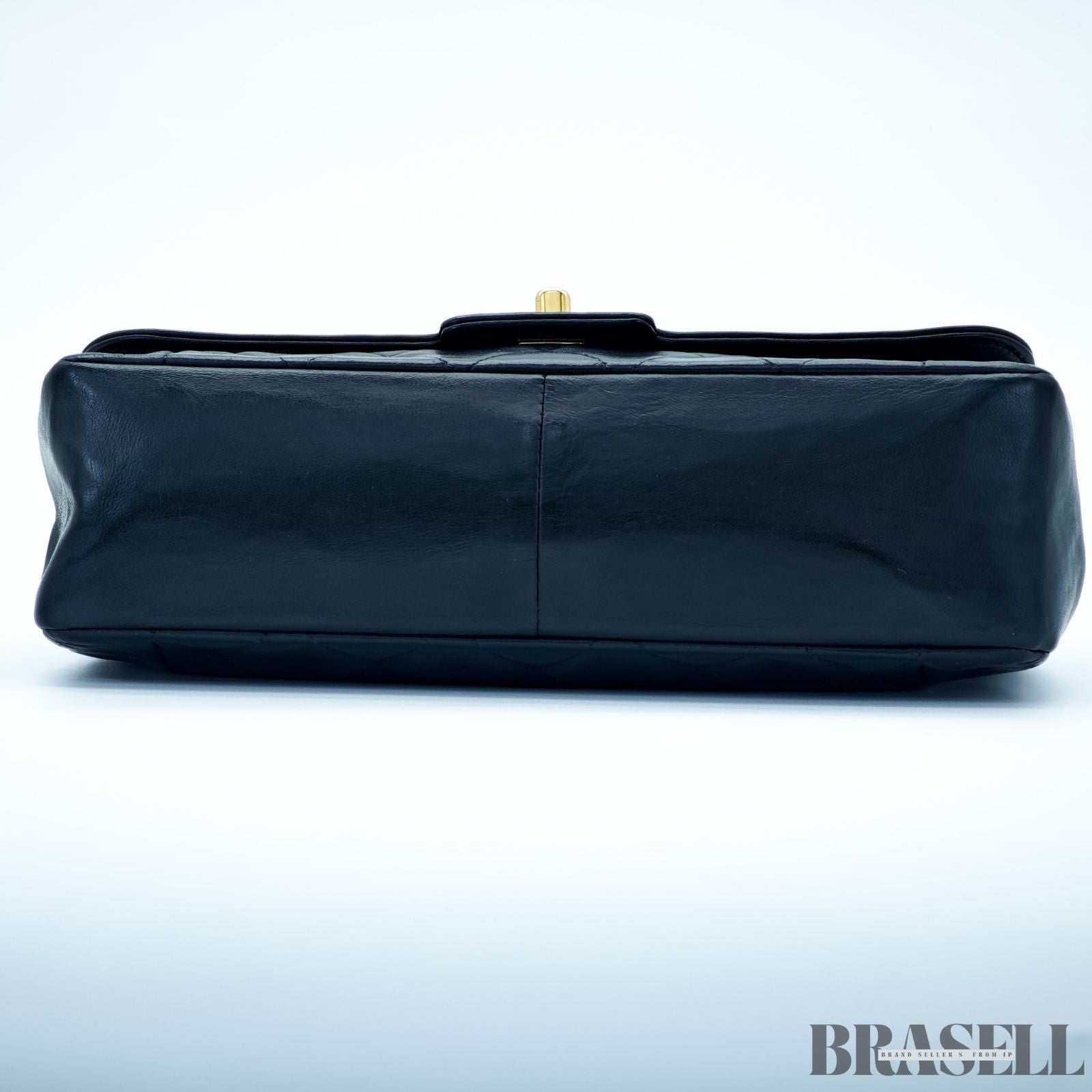 Chanel Lambskin Matelassé 25 S-Flap Shoulder Bag Small Black Ladies w/Dust Bag