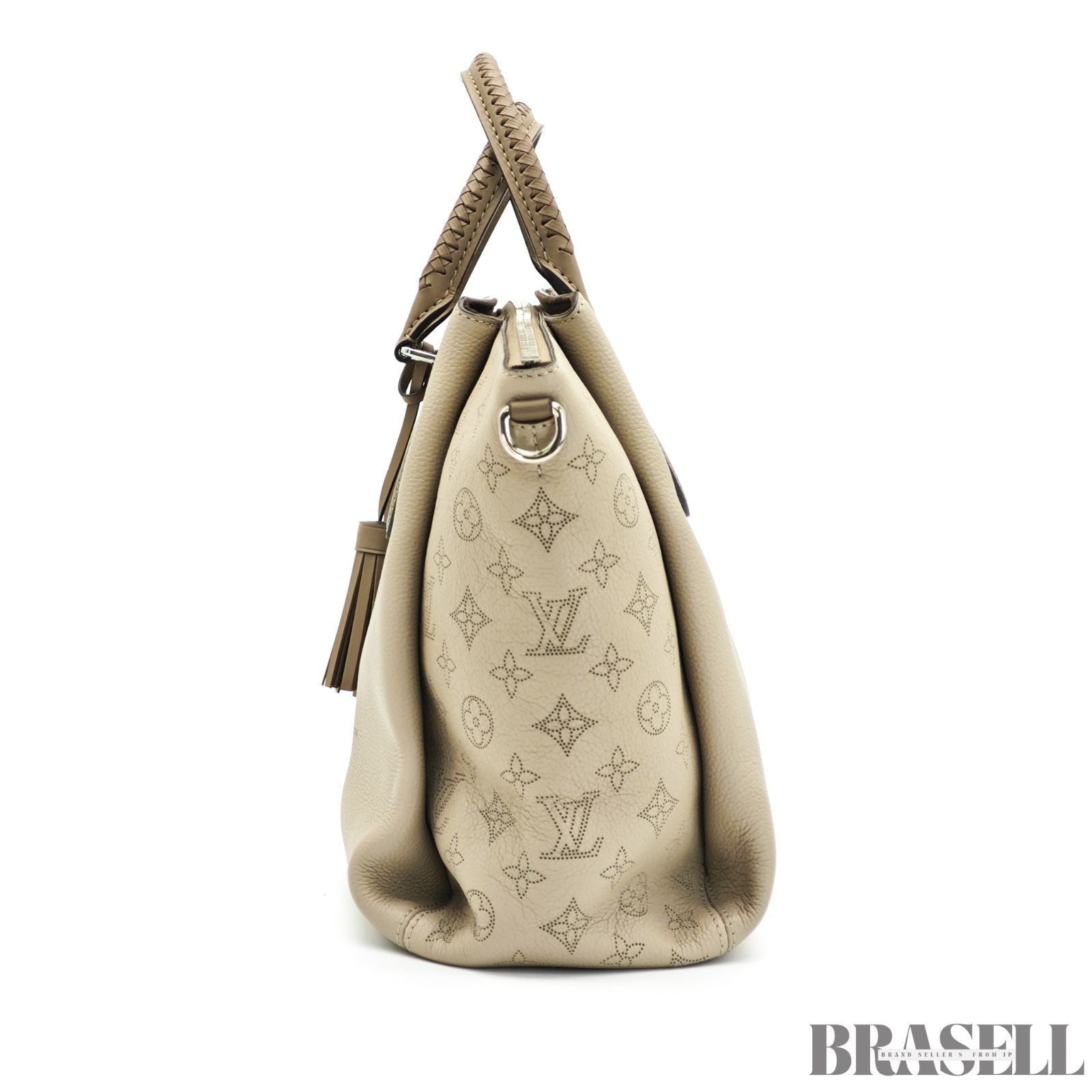 Louis Vuitton Monogram Mahina Omea M55031 Handbag Tassel Charm Galet Brown