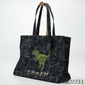 COACH Camo Print and Rexy Tote CCD11 A5F Dinosaur Tote Bag Black