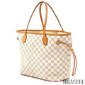 LOUIS VUITTON Neverfull MM N51107 Damier Azur Tote Bag Large Canvas Unisex