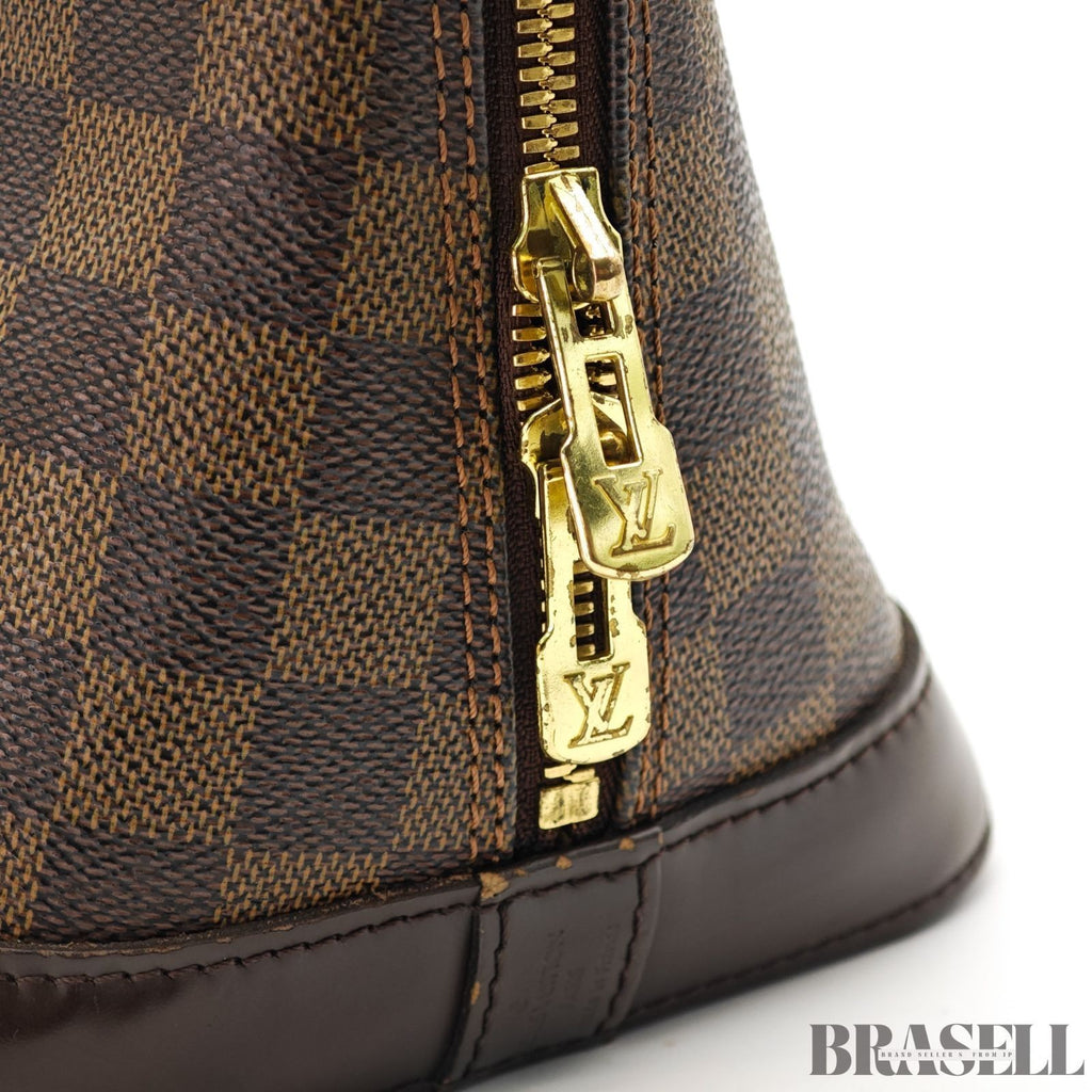 LOUIS VUITTON Alma Handbag Tote Bag Damier Ebene Canvas Brown N53151