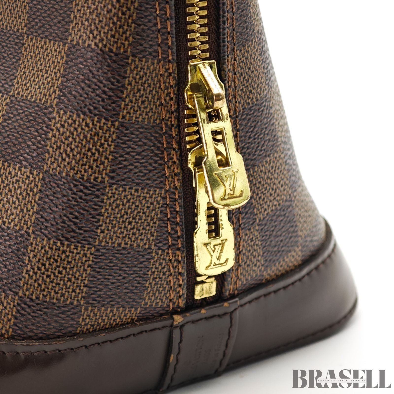 LOUIS VUITTON Alma Handbag Tote Bag Damier Ebene Canvas Brown N53151