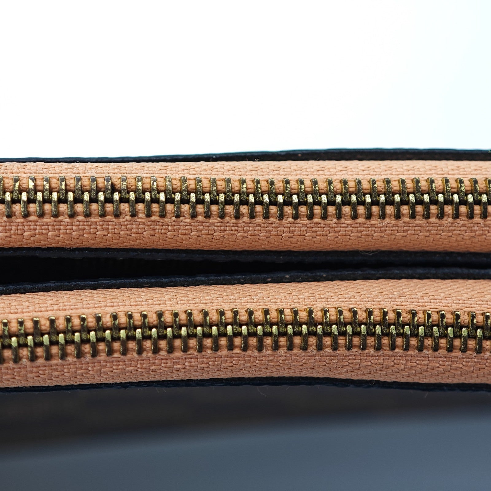 LOUIS VUITTON Damier Double Zip Pochette N60254 Damier Canvas