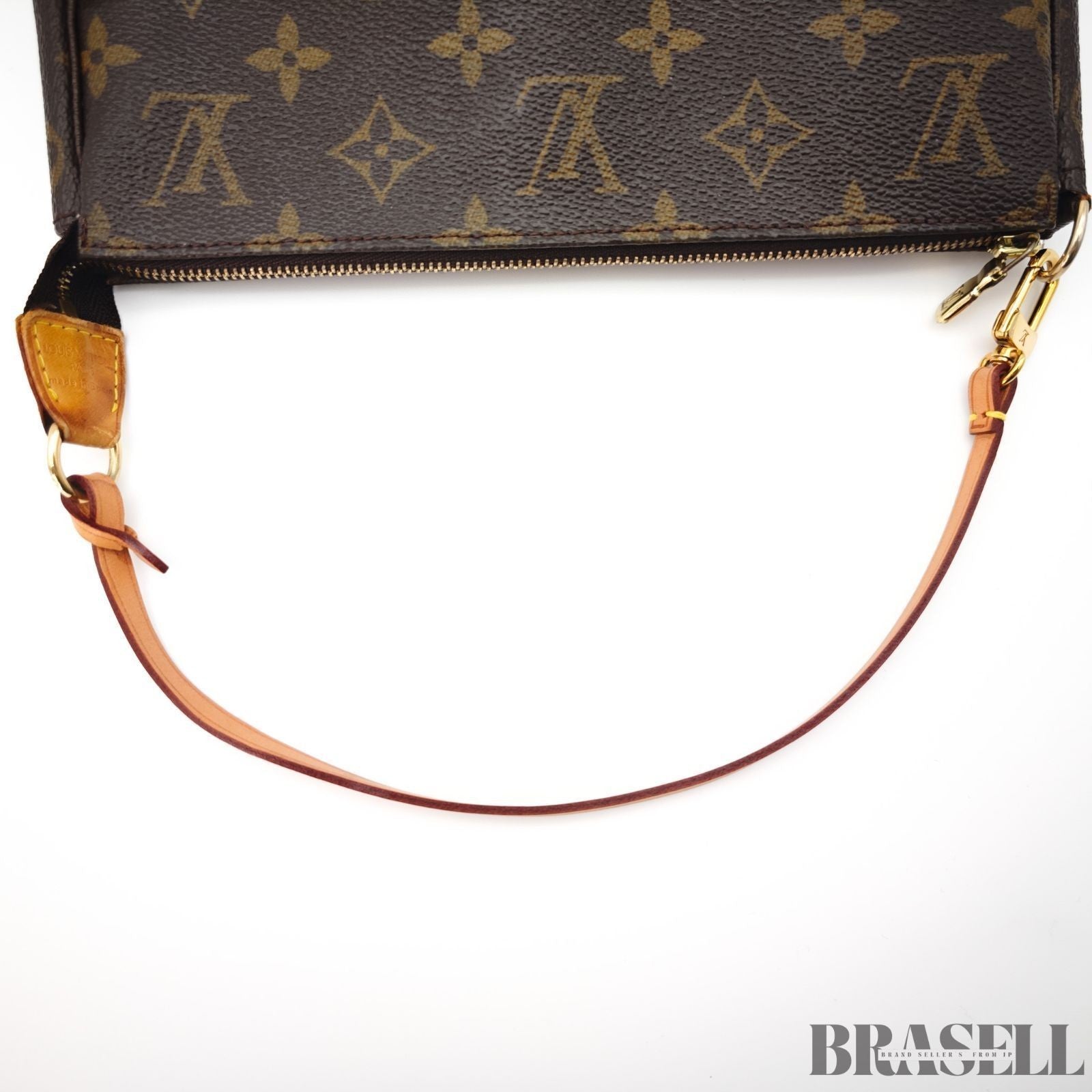 Louis Vuitton Pochette Accessories M51980 Borsa a mano Pochette Marrone...