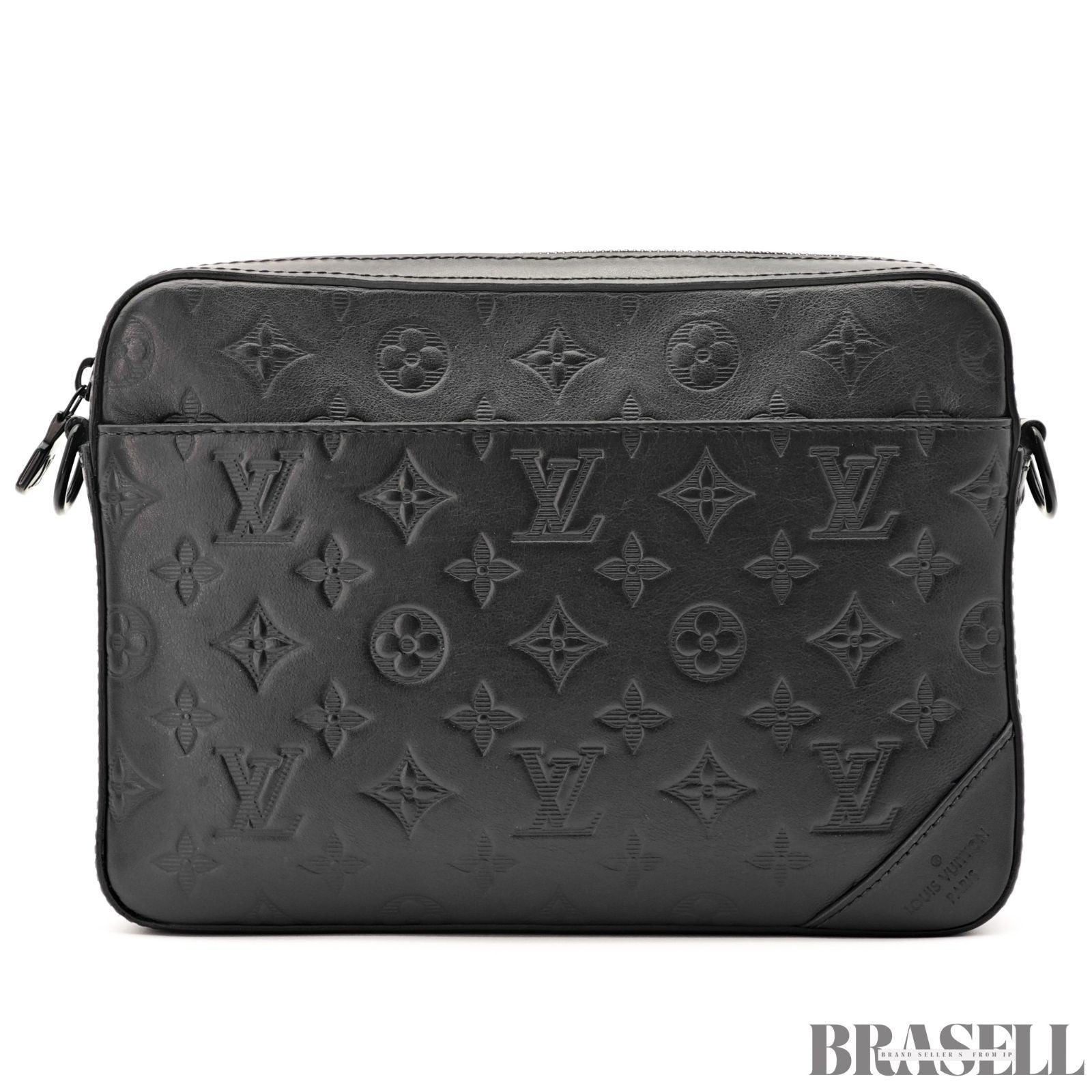 LOUIS VUITTON Duo Messenger Bag M69827 Black Monogram Eclipse Shoulder Bag
