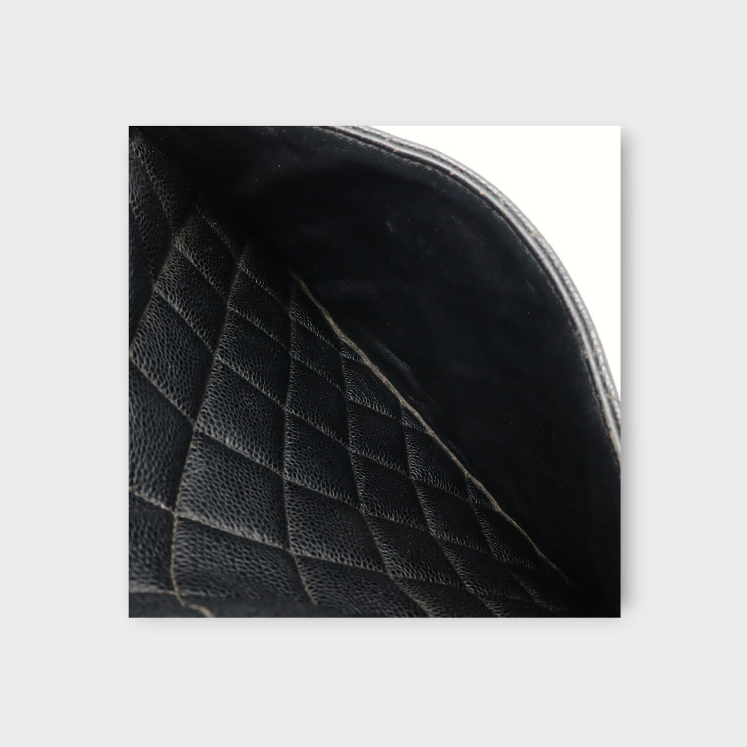 CHANEL Matelassé Coco Mark Reissue Tote Caviar Skin Leather Black 【B】