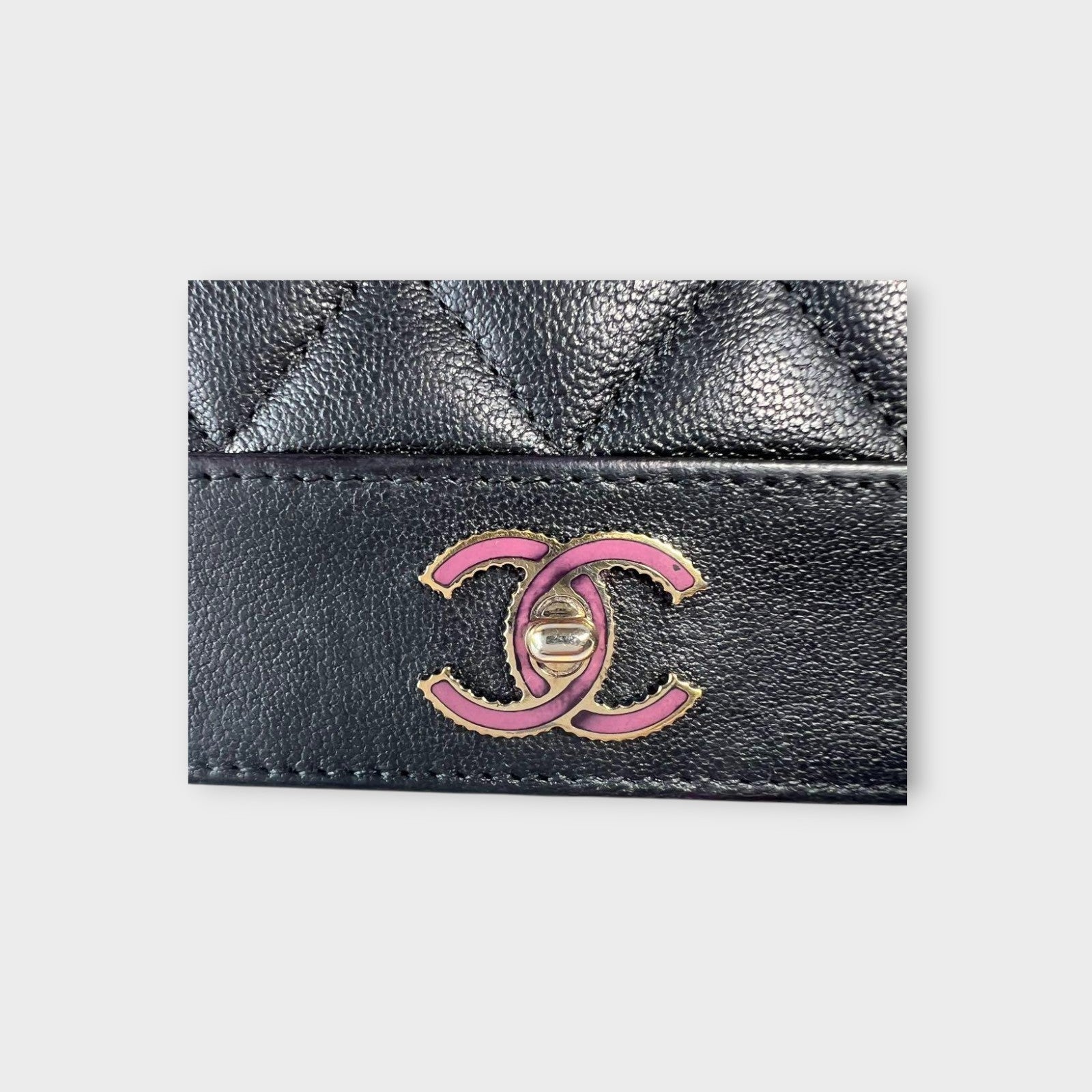 CHANEL Mademoiselle Lambskin Mini Wallet with Round Zipper