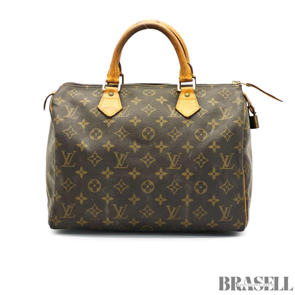 Louis Vuitton Speedy 30 M41526 Monogram Handbag Tote Bag Brown Woman