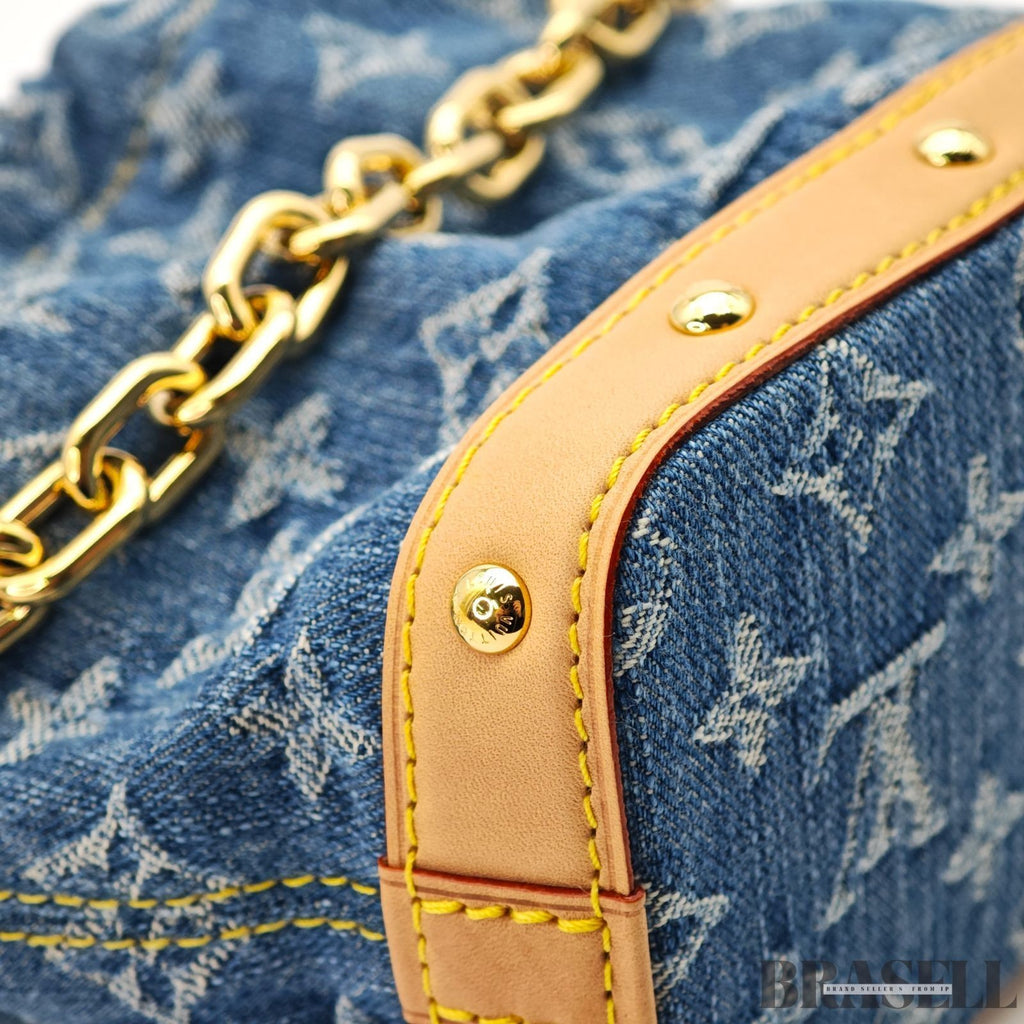 Louis Vuitton Nano Noe M83043 Monogram Denim Blue Cotton w/Dust Bag Strap