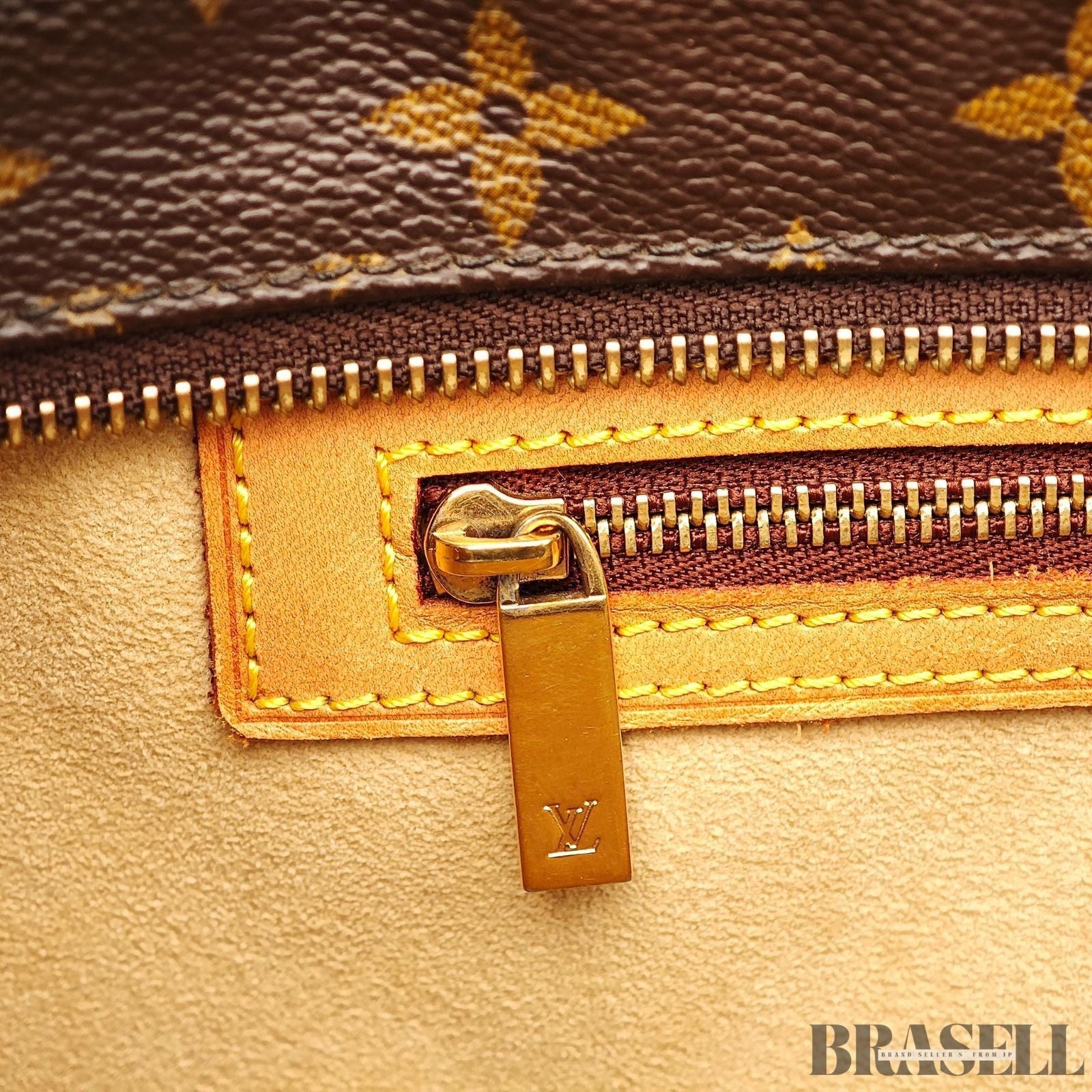 Louis Vuitton Luco M51155 Tote Bag Monogram Canvas Leather Brown Women’s