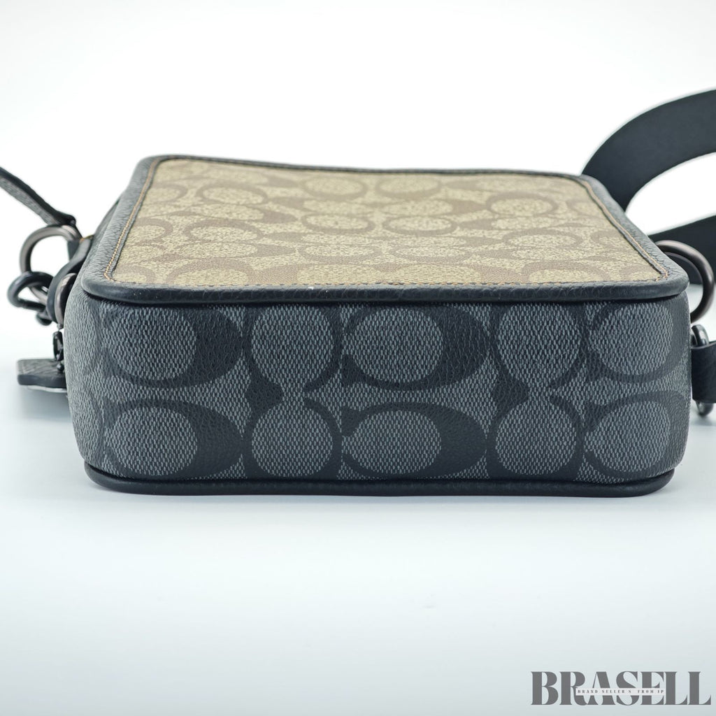 COACH Signature Sullivan Crossbody Bag CC090 Compact Khaki