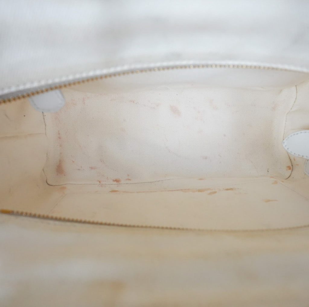 PRADA Canapa Wicker Basket Bag Rattan Raffia 2Way Beige White hand shoulder 【B】