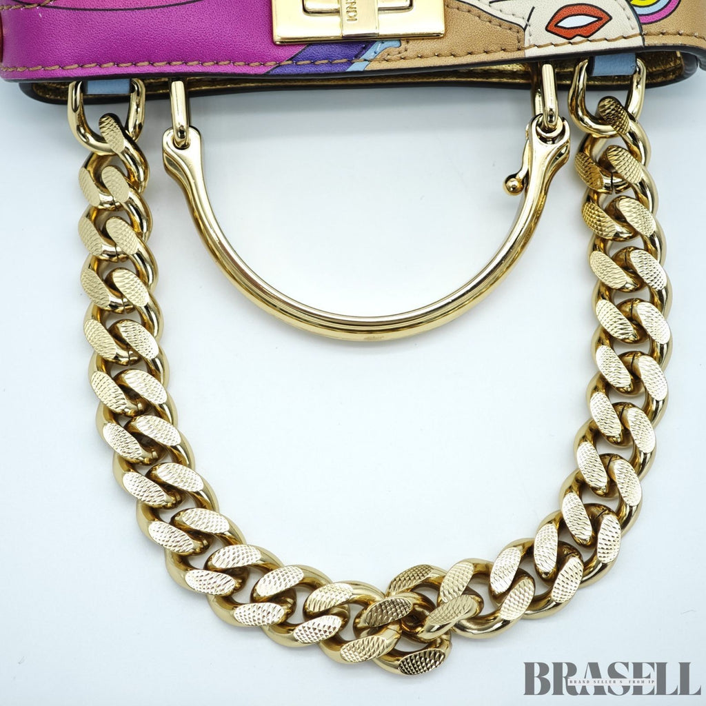 FENDI Peekaboo Nano Handbag Multicolor Bold and Stylish Women's