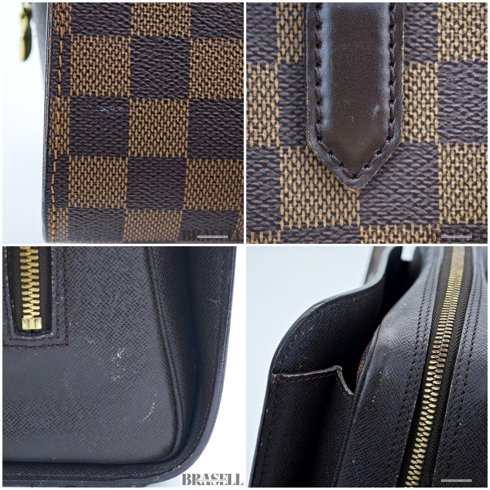 LOUIS VUITTON Triana N51155 Damier Ebene Handbag Brown Women’s