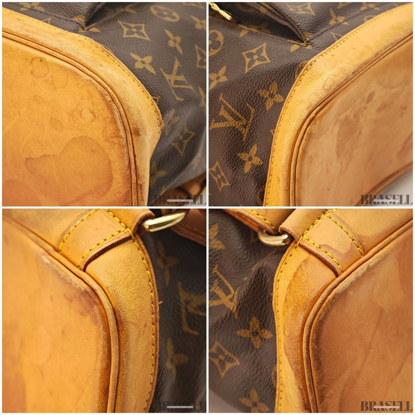Louis Vuitton Monsigny GM M51135 Bag Backpack Brown Monogram Canvas Unisex