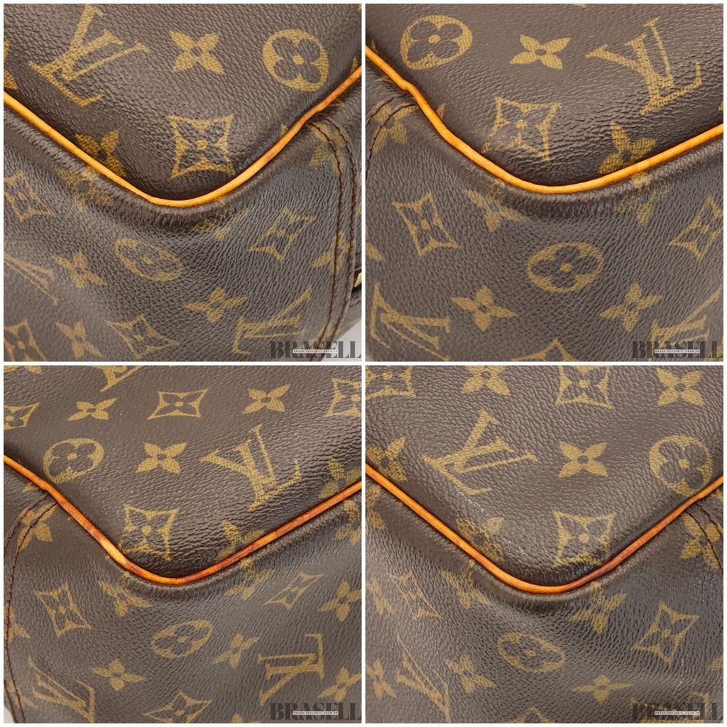 LOUIS VUITTON Monogram M47270 Monogram Deauville Tote Bag Handbag Brown