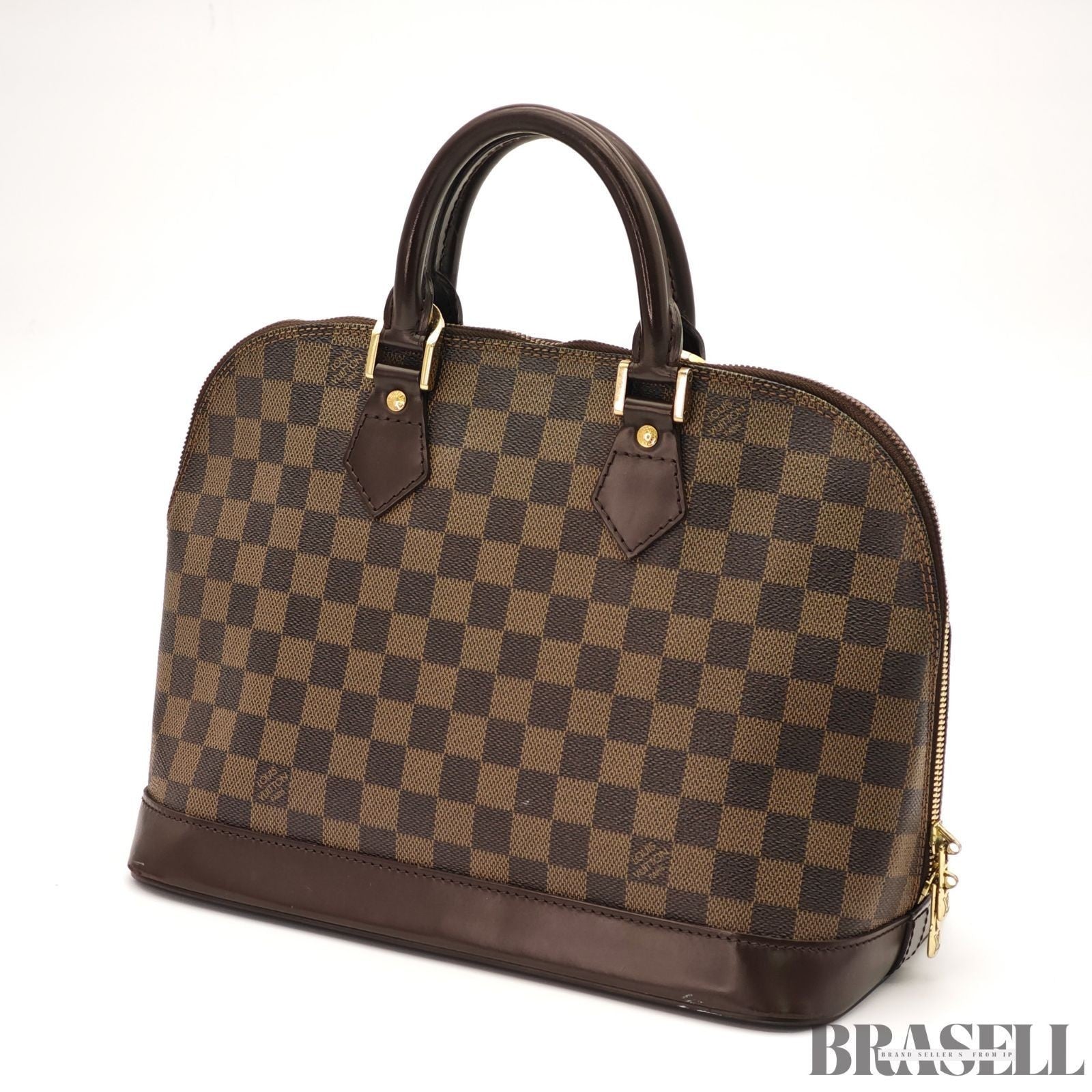 Louis Vuitton Hand Bag N51131 Alma Ebene Damier Canvas Brown FL1014