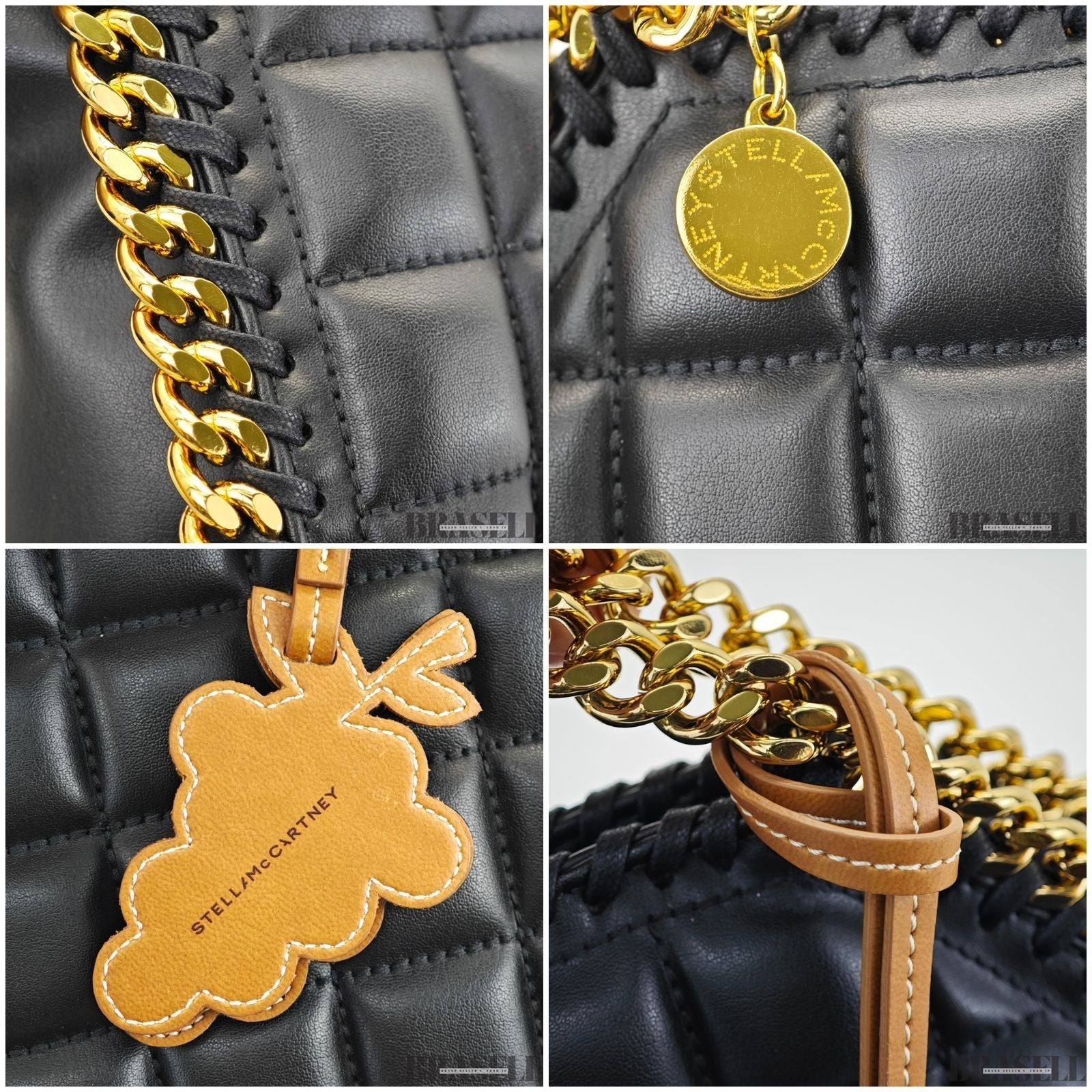 Stella McCartney Falabella 371223WP0269 Handbag/Shoulder Bag Embossed Gold Chain
