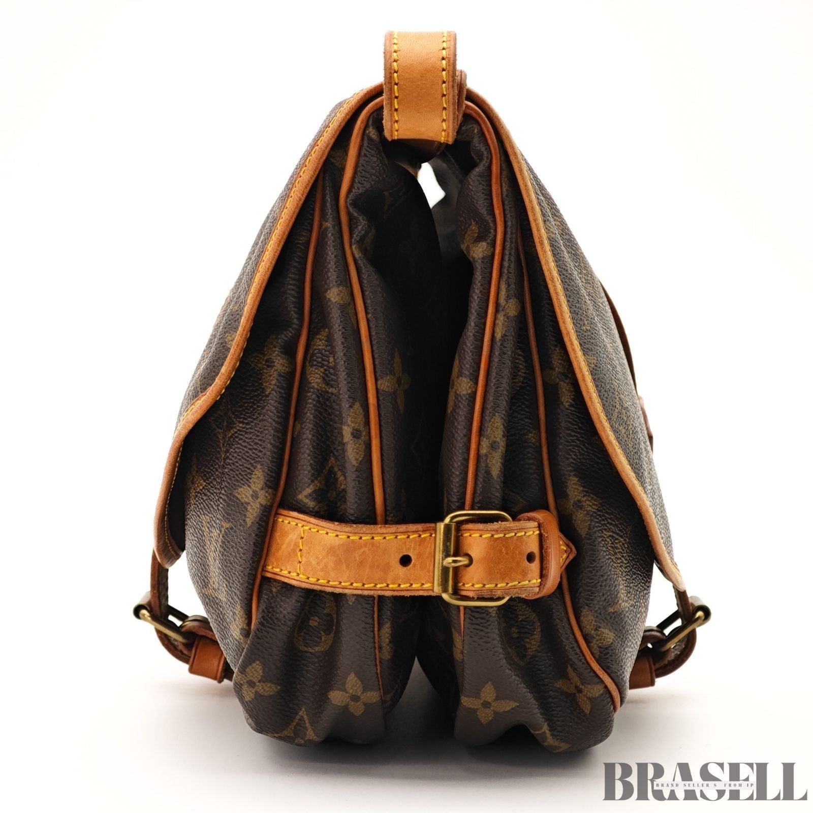 Louis Vuitton Saumur 30 M42256 Shoulder Bag Monogram Canvas Leather Brown